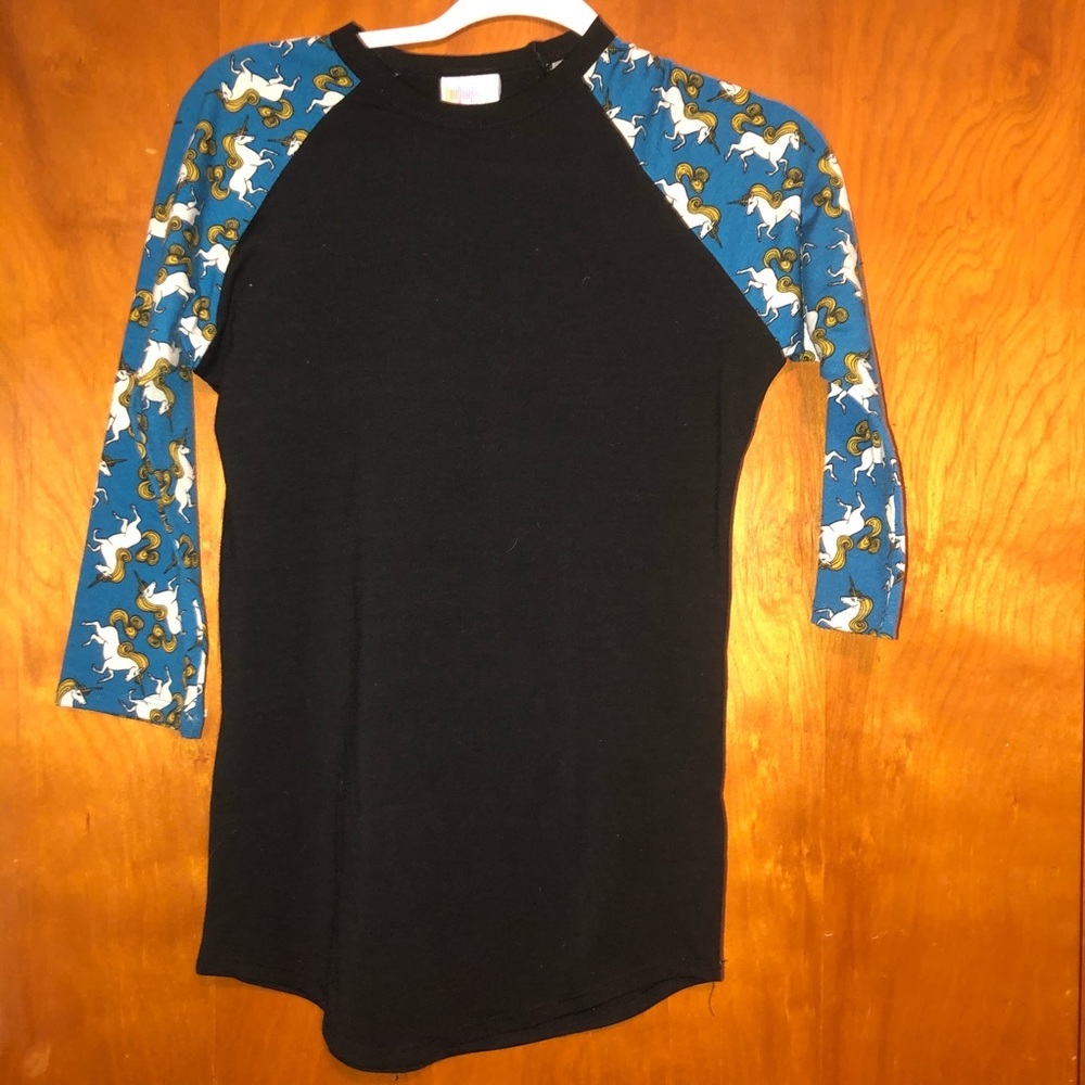 Unicorn Lularoe Randy Shirt Baseball Tee xxs
